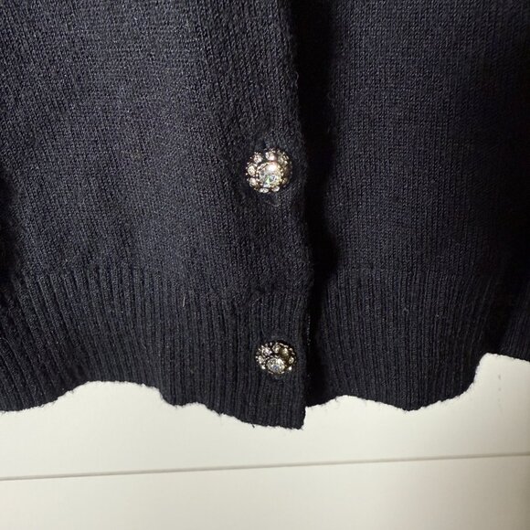 Gerard Darel Sweater Black Twin Set Tank & Button Cardigan Size T3 - Picture 5 of 13